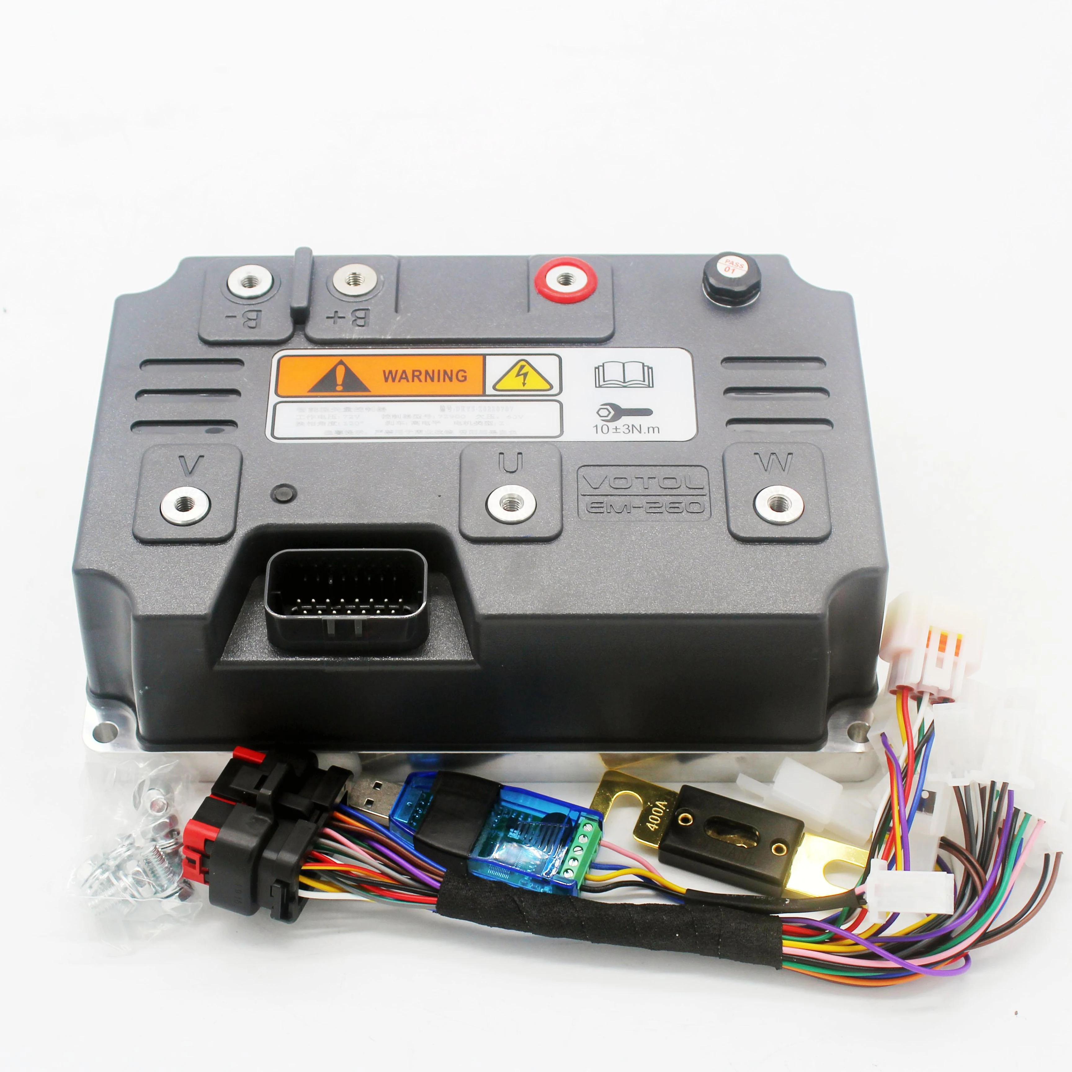 

Контроллер двигателя Votol Em260s 72v450a BLDC для двигателя с регулировкой скорости программируемого электрического мотоцикла, скутера