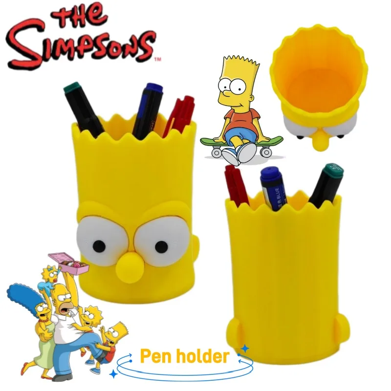 

The Simpsons Anime Cartoon Pen Holder Personalized Funny Storage Box Student Stationery Pen Holder Desktop Decorative Ornament