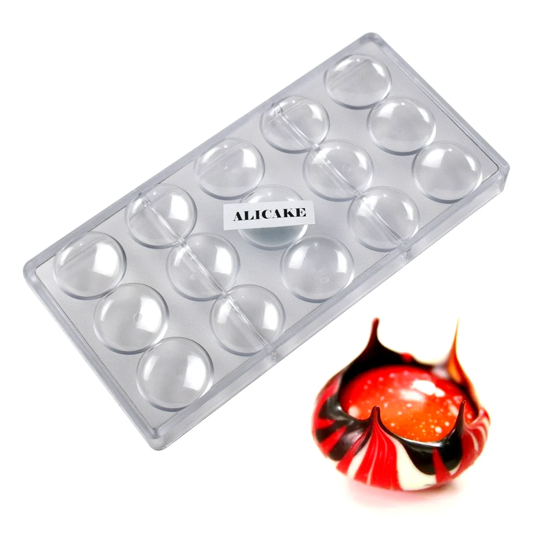 Volcano Chocolate Mold 15 Cavity Polycarbonate Chocolate Moulds PC Candy Bonbons Forms Confectionery Baking Tools φ1.57