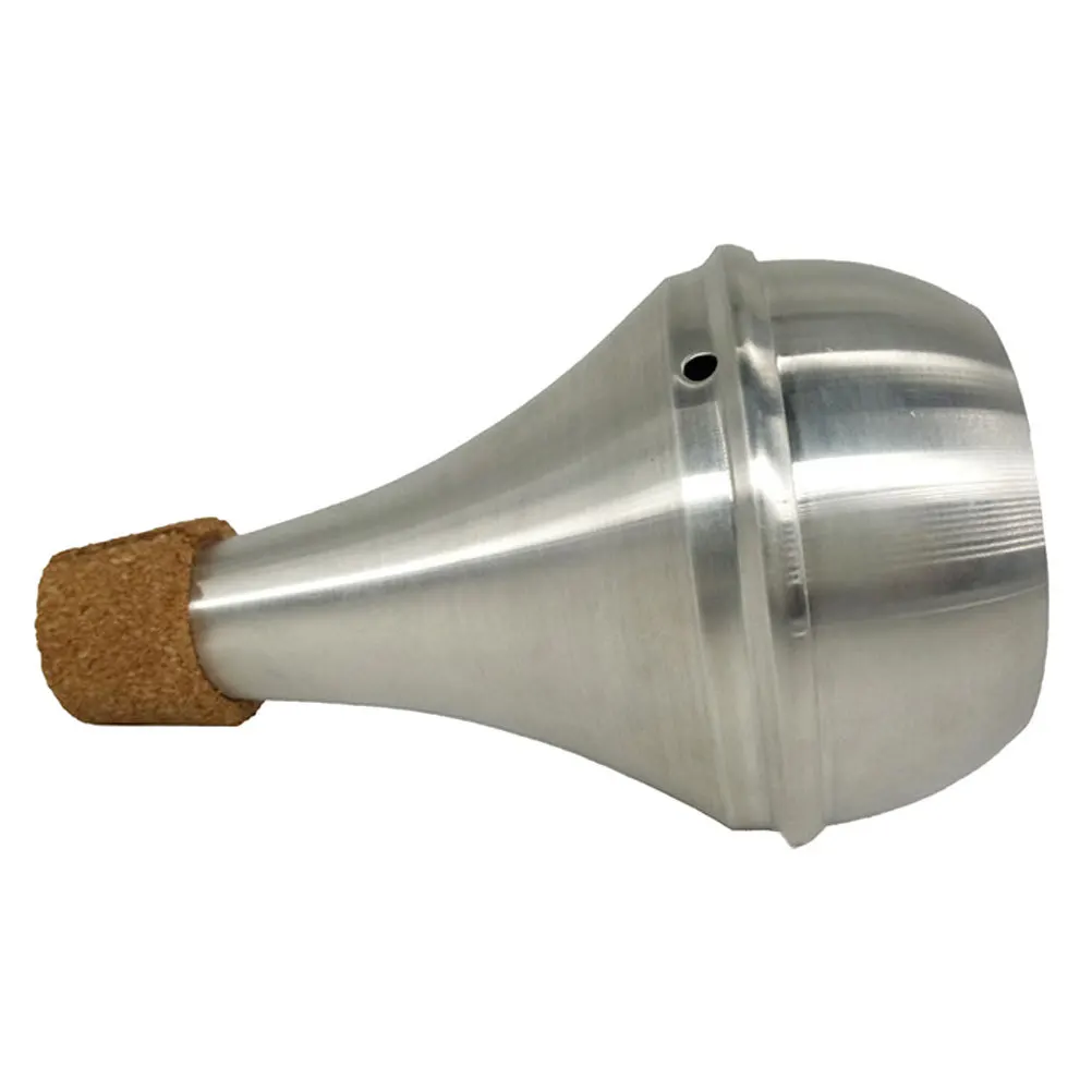 بوق الفلين الناعم كتم الصوت من سبائك الألومنيوم المتينة خفيف الوزن لممارسة تقليل الضوضاء