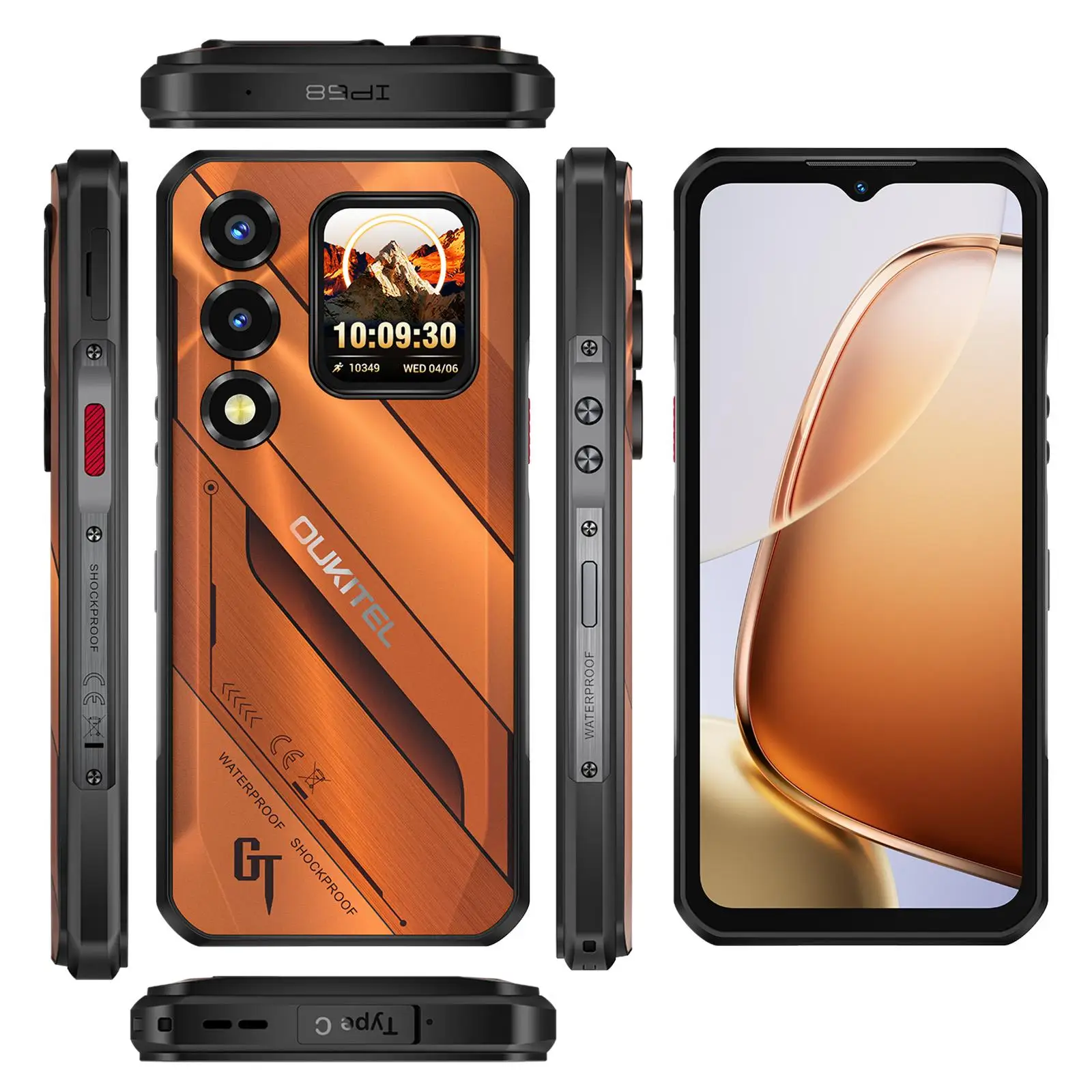 Oukitel WP66 Rugged Phone 12GB+512GB 6.6'' Android 16 Dimensity 7025 108MP Camera 33W NFC 5G Smartphone