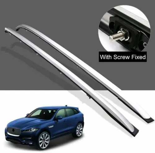 2Pcs Fixed Fit for Jaguar F-Pace F Pace 2016-2023 roof rails Roof Rack Side Rail Bars