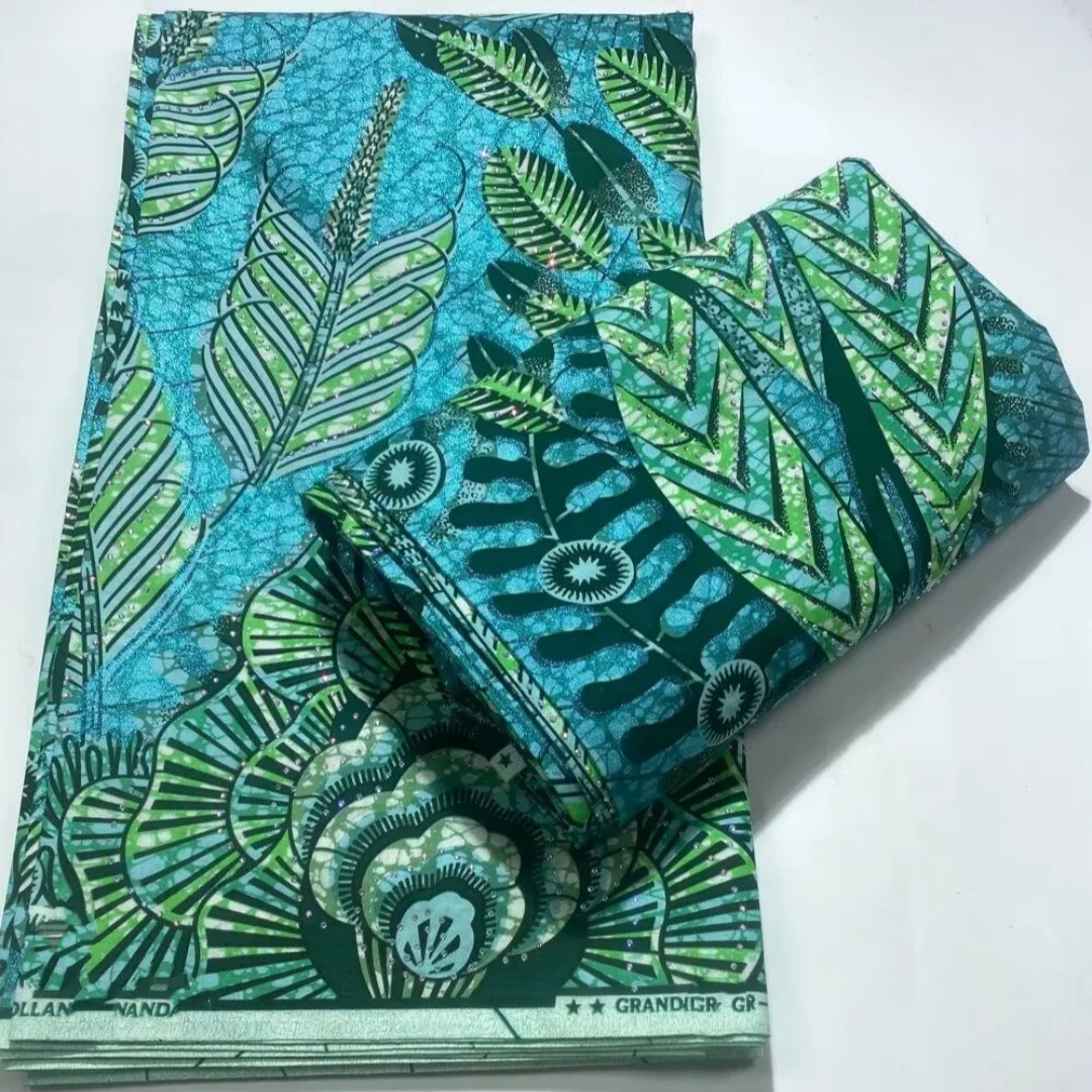 2025 Cotton African Stone Golden Wax Fabric Fashion Print Wax Fabric Ankara Ghana Nigeria Style Pagne Sewing Material 3C12