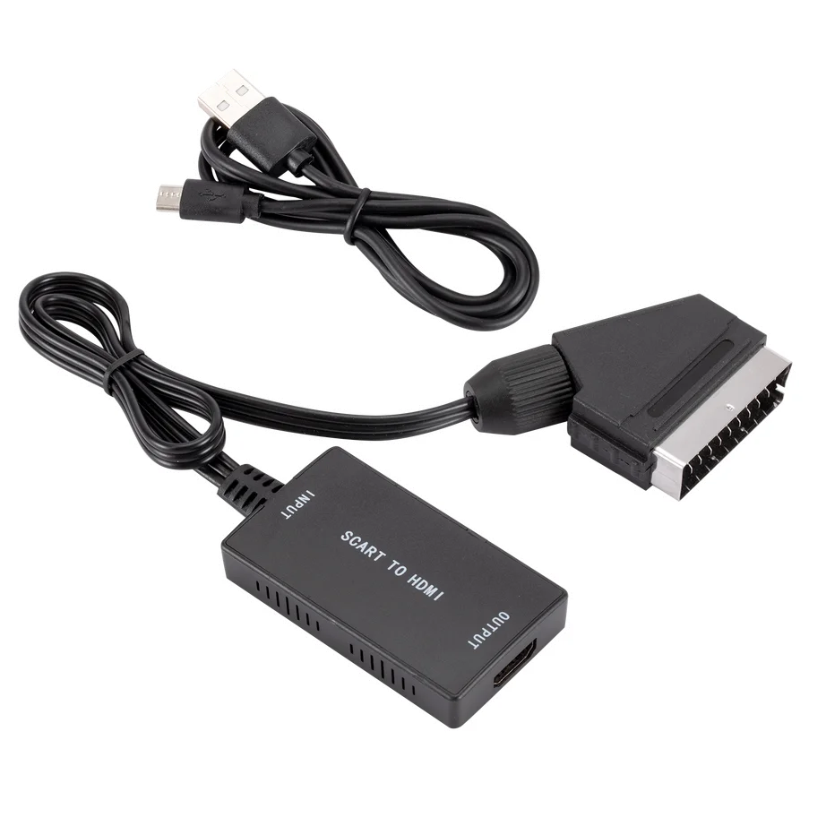 YIGETOHDE SCART To HDMI Converter Cables Salida HDMI HD 720P / 1080P Interruptor Adaptador Convertidor DE Audio Vídeo Para HDTV