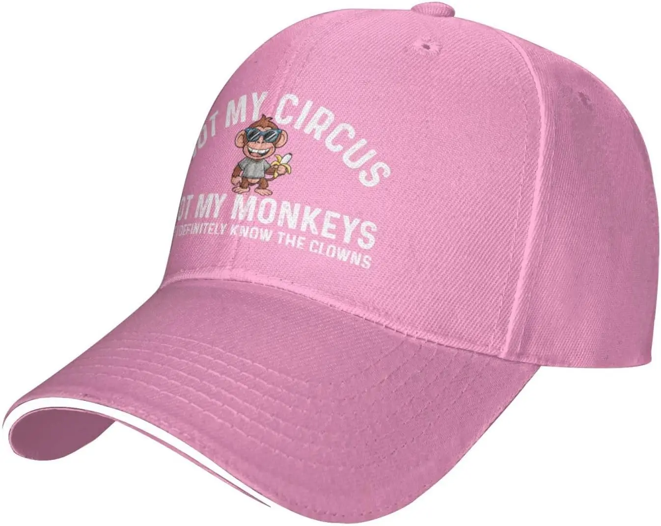 Not-My-Circus-Not-My-Monkeys-Baseball-Cap-Funny-Quote-Polyester-Adult-Casual-Sun-Protection-Hat