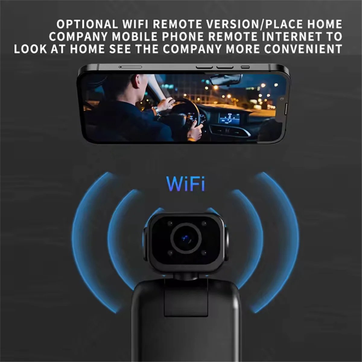 N17R 2K Ultra Clear Infravermelho Visão Noturna WiFi Gravador de Vídeo Portátil DVR com Lente Rotativa 355 Câmera Portátil