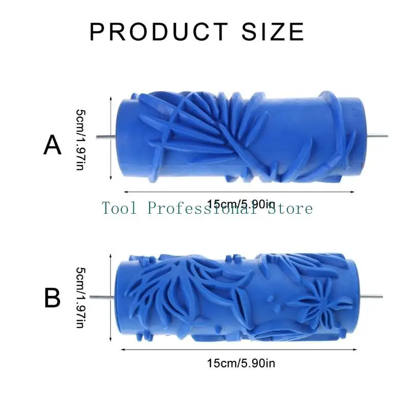 57QF 5-дюймовый текстурированный малярный валик для стен с тиснением и цветочным узором, художественные проекты домов, домашние