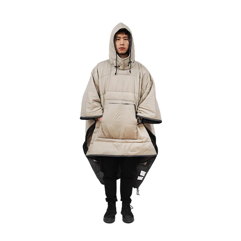 Multi Functional Wearable Cape, Cloak, Sleeping Bag, Travel Mountaineering, Adult Outdoor Camping, Down Cotton, Machine Washable