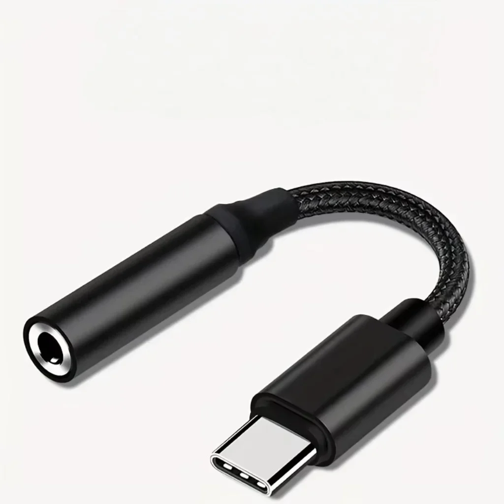 Adaptador USB C a conector de 3.5 mm, Adaptador de audio digital auxiliar para auriculares de tipo C a 3.5 mm para iPhone 15/Samsung