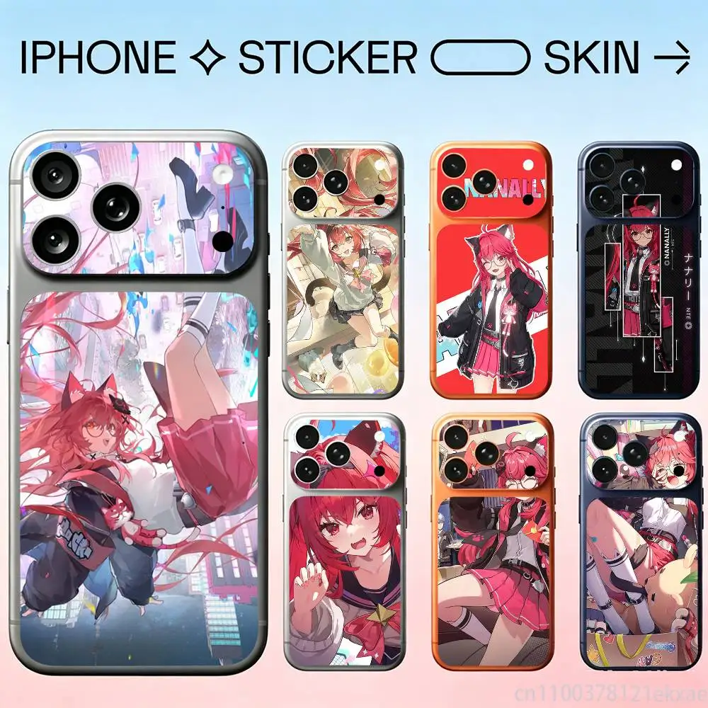 Game NTE N-Nanally For iPhone 17pro,17pro max Carmere and Back Cover Decal Wrap Skin Colorful Rear Protective Sticker Film