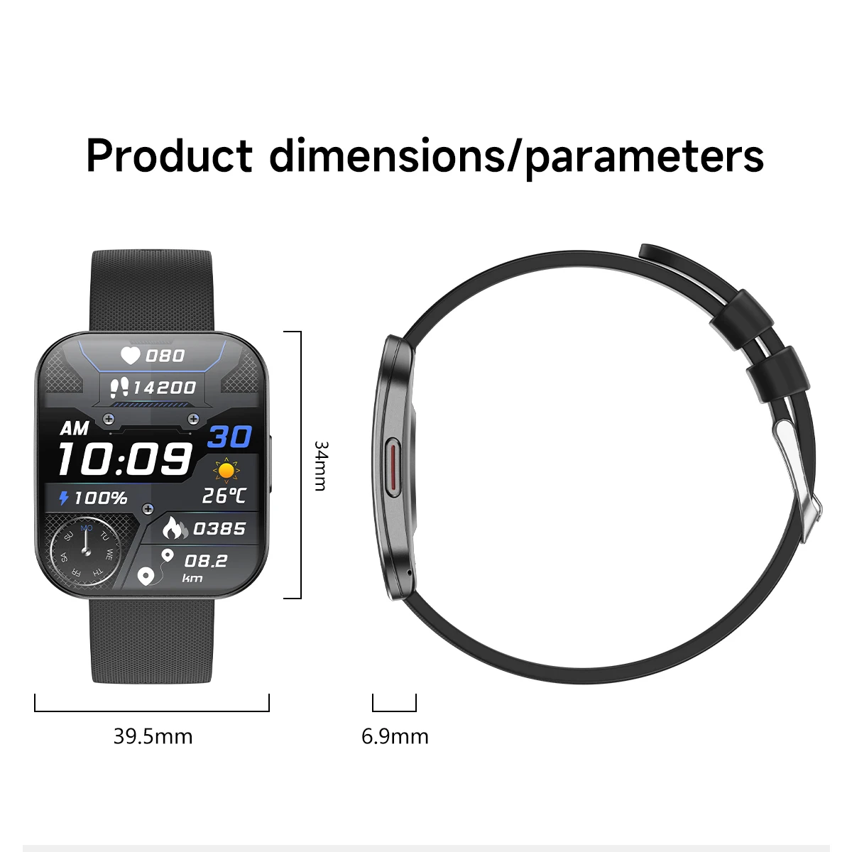 Amoled رقيقة جدا منحني الأزرق الأسنان دعوة ساعة ذكية الرجال مقاوم للماء Smartwatch النساء النوم 24 ساعة مراقبة معدل ضربات القلب الصحة الرياضة