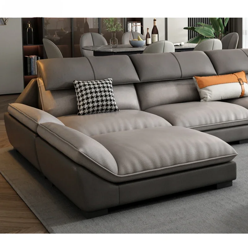 Modern design luxury living room villa hotel sofa furniture leather sofa set couch sofa