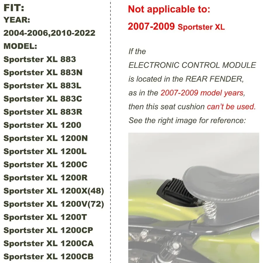 مقاعد الدراجة النارية تناسب مقعد سبورتستر لهارلي XL883N سبورتستر 883 1200X48 Iron883 2004-2006&2010-2022 ثمانية وأربعين وسبعين