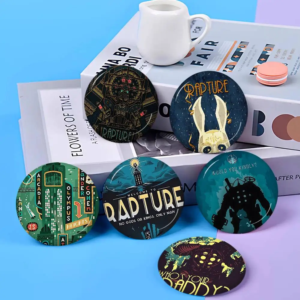 Pin de Botón Creativo de Metal con Diseño de Animal de B-Bioshock R-Rapture, Insignia para Solapa, Mochila, Accesorios
