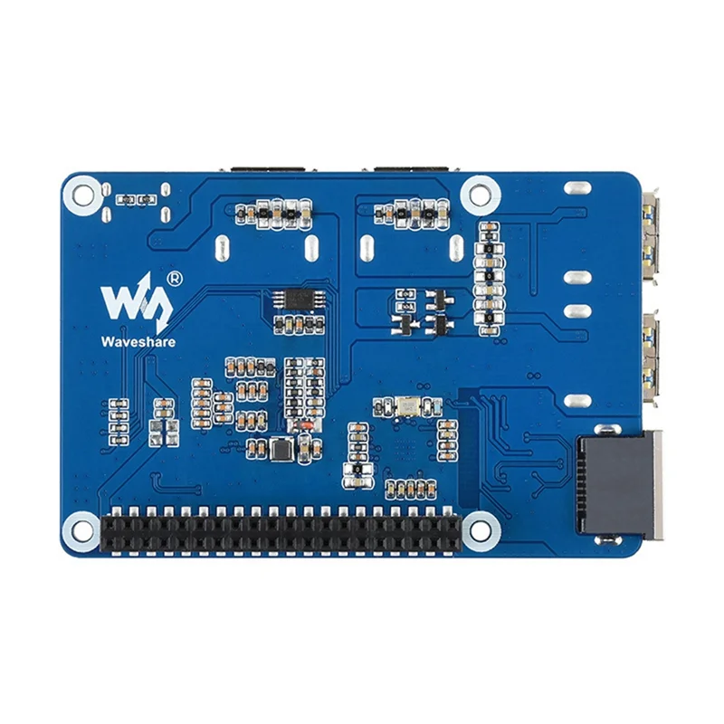 ABKI-Waveshare para Raspberry Pi USB 3,2 Gen1 HUB Gigabit ETH HAT placa de expansión USB 3,2 Gen1 + 1000M puertos ETH para Raspberry Pi 4