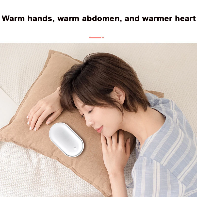 Ultra thin double-sided heating hand warmer with one click switch to 3 temperature levels, versatile for hand and abdominal warm view 5