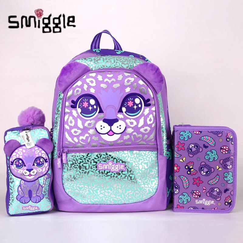 

3 шт., детские рюкзаки Smiggle для девочек, школьная сумка с ланч-боксом, школьный рюкзак для девочек, милый набор для книг для детского сада