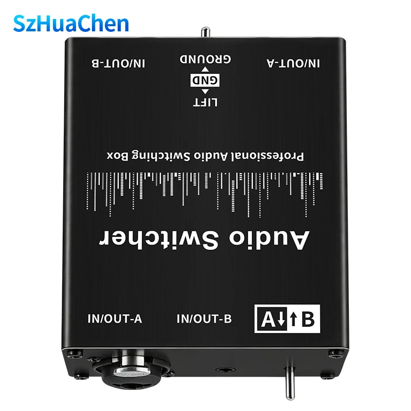 Audio Source Switcher Manual Selector Passive 2-in-1-out or 1-in-2-out XLR Balanced for Microphone Sound Card Mixer