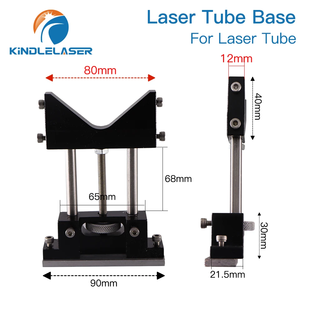 Supporto per supporto per tubo laser a forma di V Co2 in metallo KINDLELASER per macchina da taglio per incisione laser