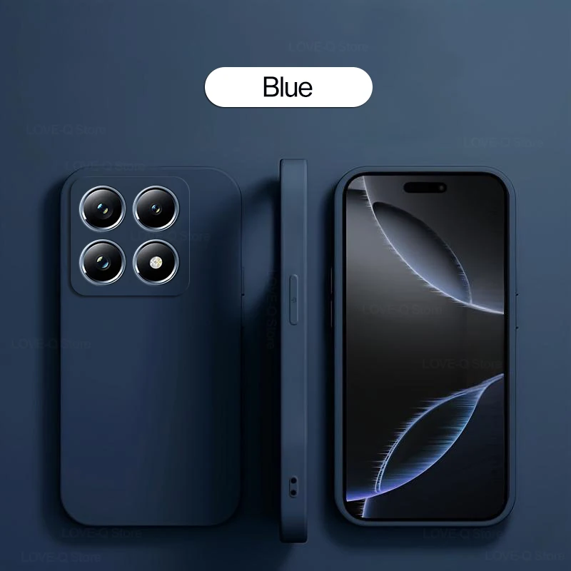 Für xiaomi 14 t pro hülle quadratische flüssige silikon telefon hülle für xiaomi mi 14 t pro mi 14 t pro 14tpro mi14t pro zurück weiche tpu abdeckung – Detail 6