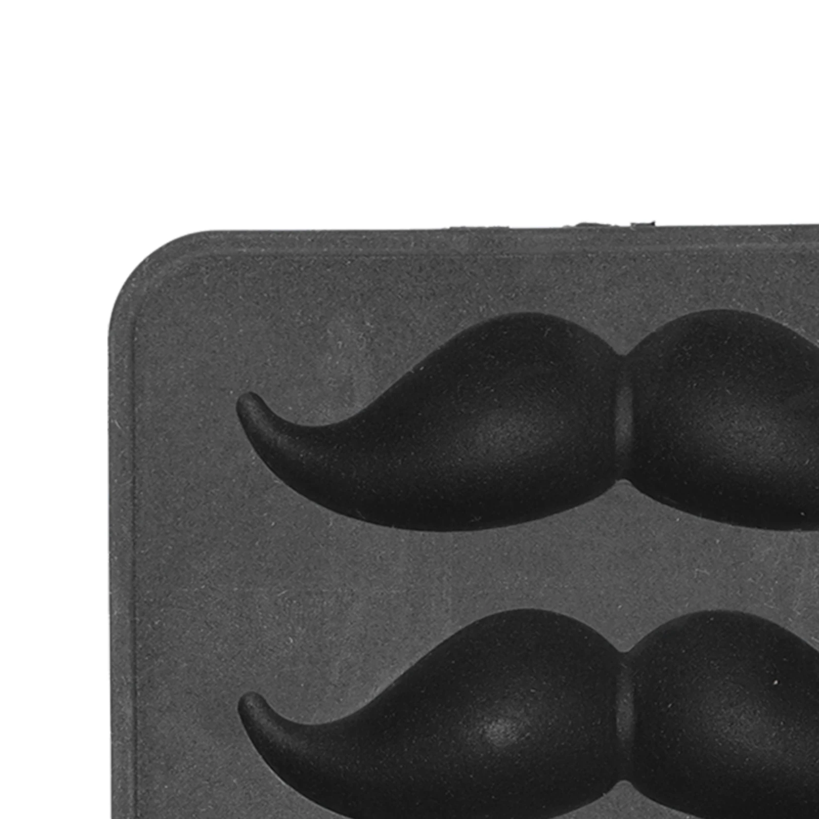 1 قطعة قالب سيليكون على شكل شارب مرن غير لاصق علبة ثلج سهلة الإصدار نظيفة للمنزل الصيف المطبخ المشروبات دائم أسود #6