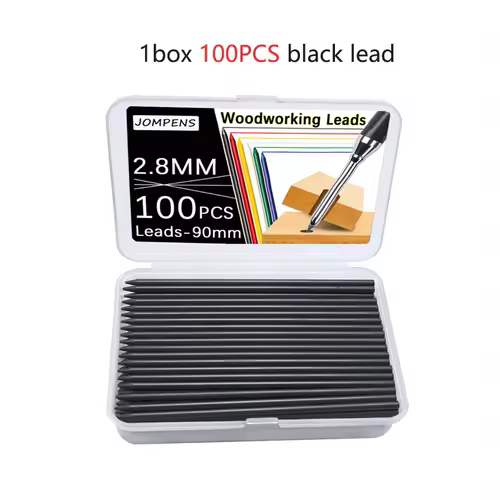 50Pcs/100Pcs Large Capacity 2B Woodworking Lead Core Black Yellow Red 2.8mm Automatic Pencil Lead Deep Hole Marked Lead Core - Image 9