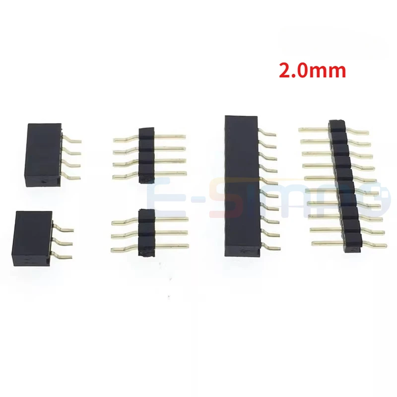 20pcs 2.0mm 1x2/3/4/5/6/7/8/9-40P Single Row Right Angle SMT/SMD Surface Mount PCB PA4 PH4.3 Solder Male Female Header Connector