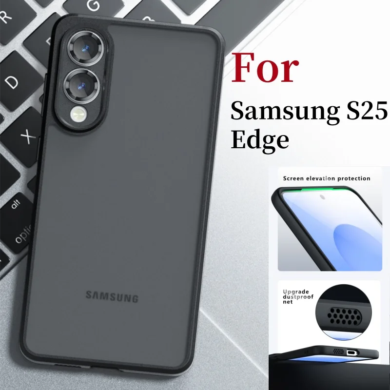 Para samsung s25 borda caso para capa para sumsung s25 borda absorção de choque fosco caso de telefone para samsung galaxy s25 borda 5g