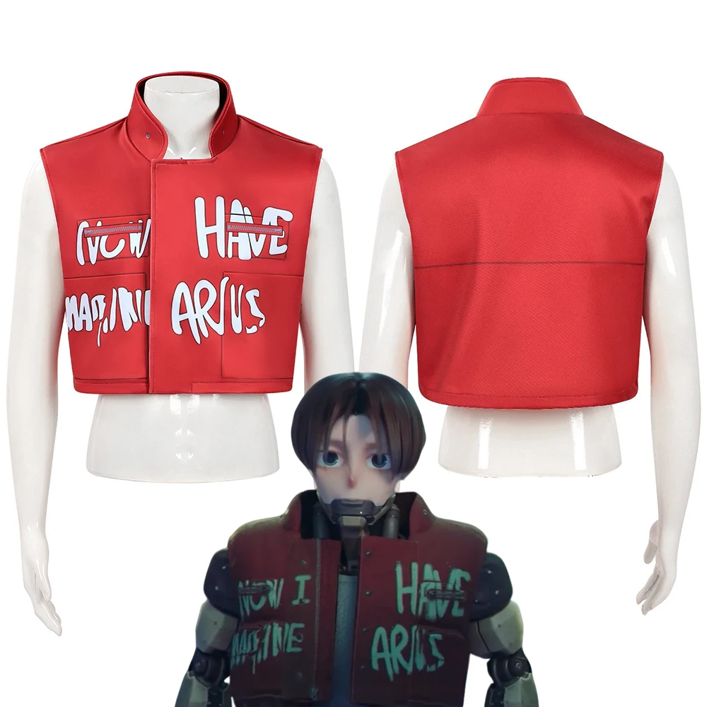 Anime ‌ Milky Subway El Expreso Galáctico Limitado Kurt Fitzgerald Cramer ‌ Disfraz de Cosplay Unisex, Chaleco Rojo, Uniforme, Chaleco