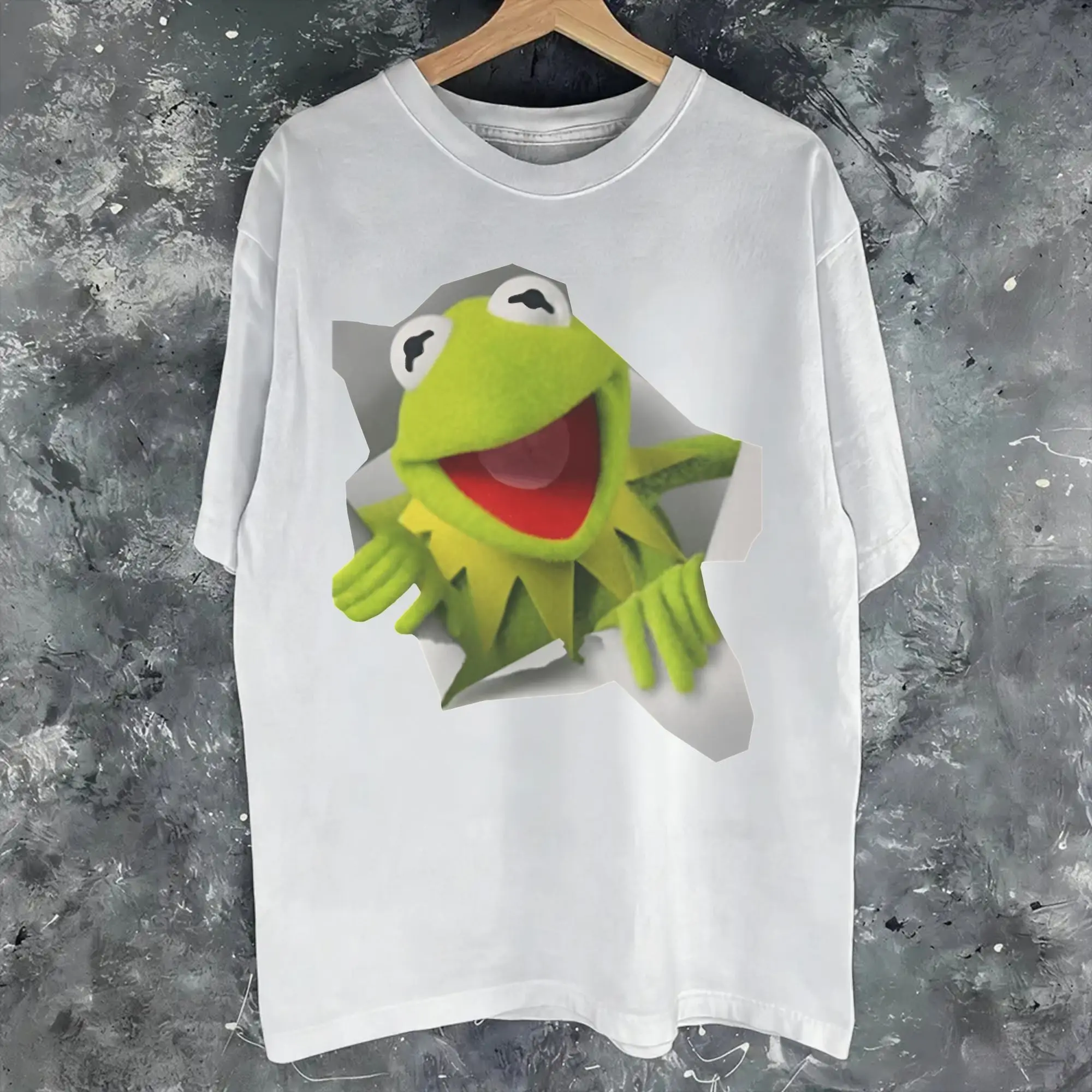 Kermits the Frog Graphic Printed T Shirt Men Women  Pure Cotton  Tee Shirt Clothes