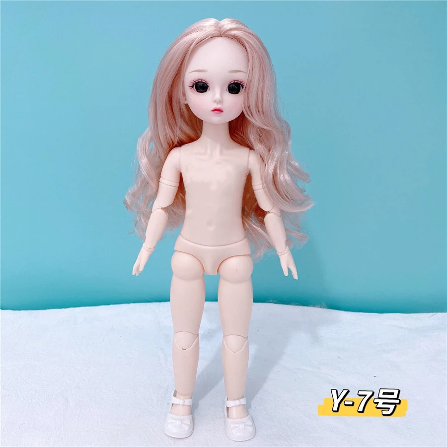 ตุ๊กตา 1/6 ตุ๊กตามังสวิรัติ 3D Eyes 30ซม.ทรงกลม20ข้อต่อNude ​ ตุ๊กตาหัว BJD อุปกรณ์เสริมสําหรับของเล่นเด็กผู้หญิงของขวัญวันเกิด