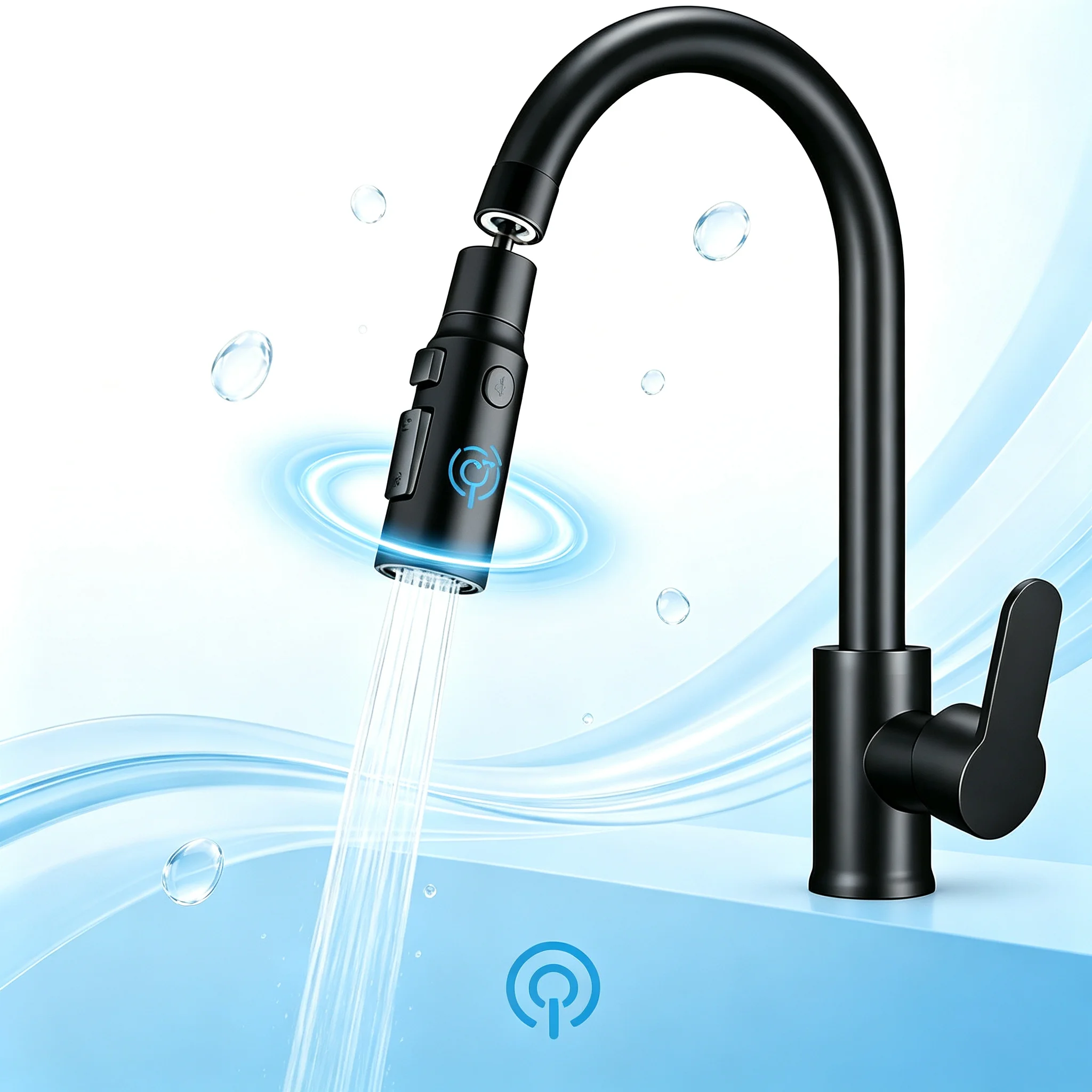 3‑Mode Boost Water Kitchen Faucet Extender Nozzle Water Output Practical Tap Attachment for Easy Dishwashing and Daily Cleaning