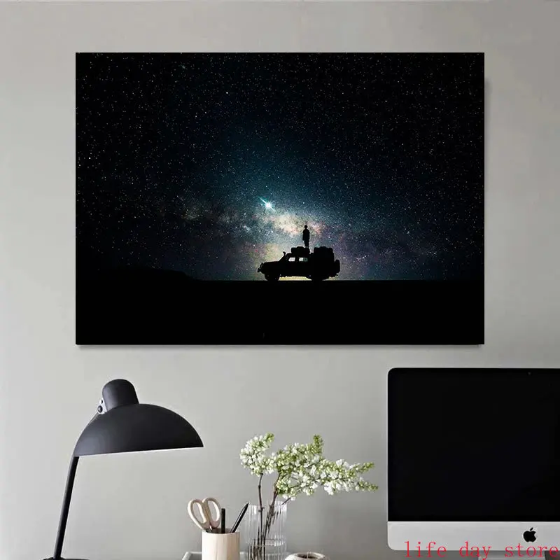 Universe Science Milky Way Black Hole Explained Poster Galaxy Canvas Painting  Print Wall Art Pictures Kids Room Home Decor