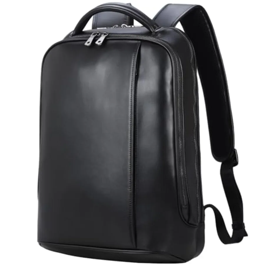 Masa Kawa حقيبة ظهر للكمبيوتر المحمول مقاس 14 بوصة من الجلد النحيف للنساء والرجال والأعمال الصغيرة والسفر والمكتب والعمل حقيبة ظهر للكمبيوتر التنفيذي Casu #1