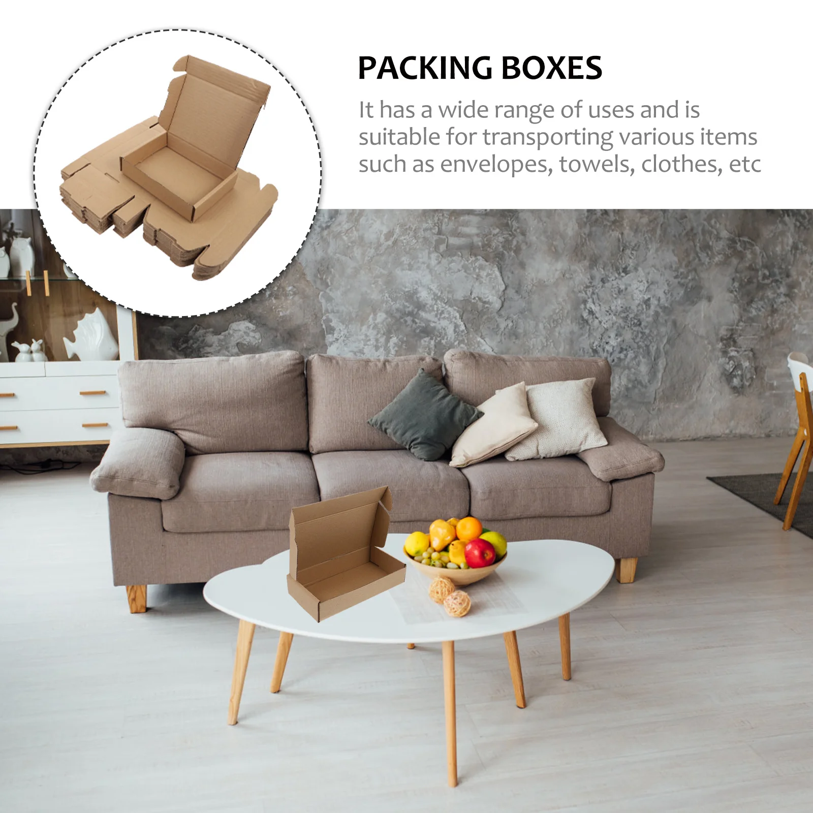 20Pcs Corrugated Cardboard Boxes Unique Design Pressure-Resistant Multi-Use Moving Packing Storage Shipping Boxes