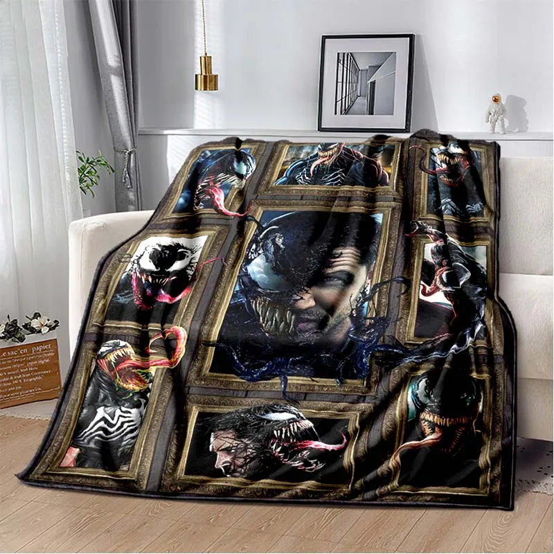 Big Black Mouth Horror Movie Blanket V-venom Children Adult Gift Blanket Portable Home Travel Office Blanket