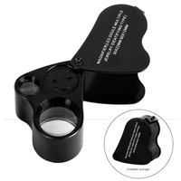 20pcs 30x 60x Portable High Power Led Lamp Magnifying Glass Jewelry Antique Porcelain Collection Appraisal Circuit Board Repair