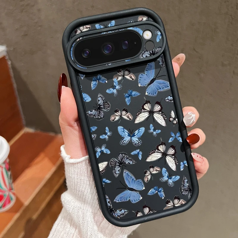 Weiche Silikonhülle mit Schmetterlingsmuster für Google Pixel 8A 7 8 Pro 9 Pro XL 7A, stoßfeste TPU-Telefonabdeckung für Pixel 9 8 7 Pro