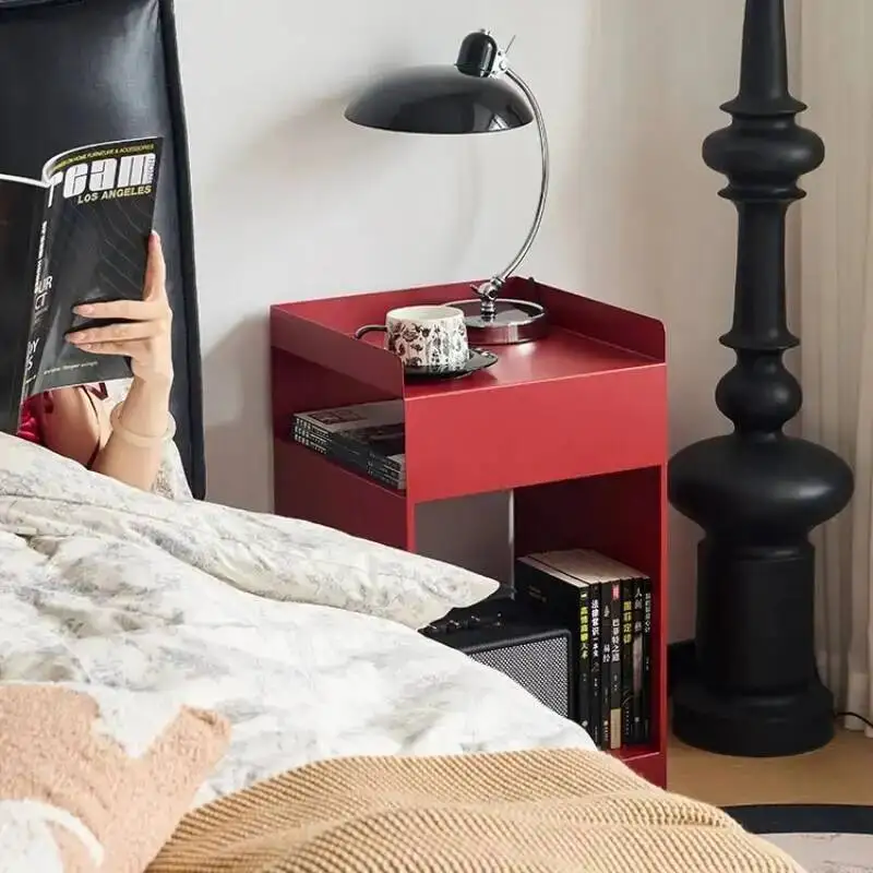 Table Beside Removable Living Wheel Coffe Table Storage on Corner Minimalist Room Tea Tables Morden Bedroom Bedside Cabinet