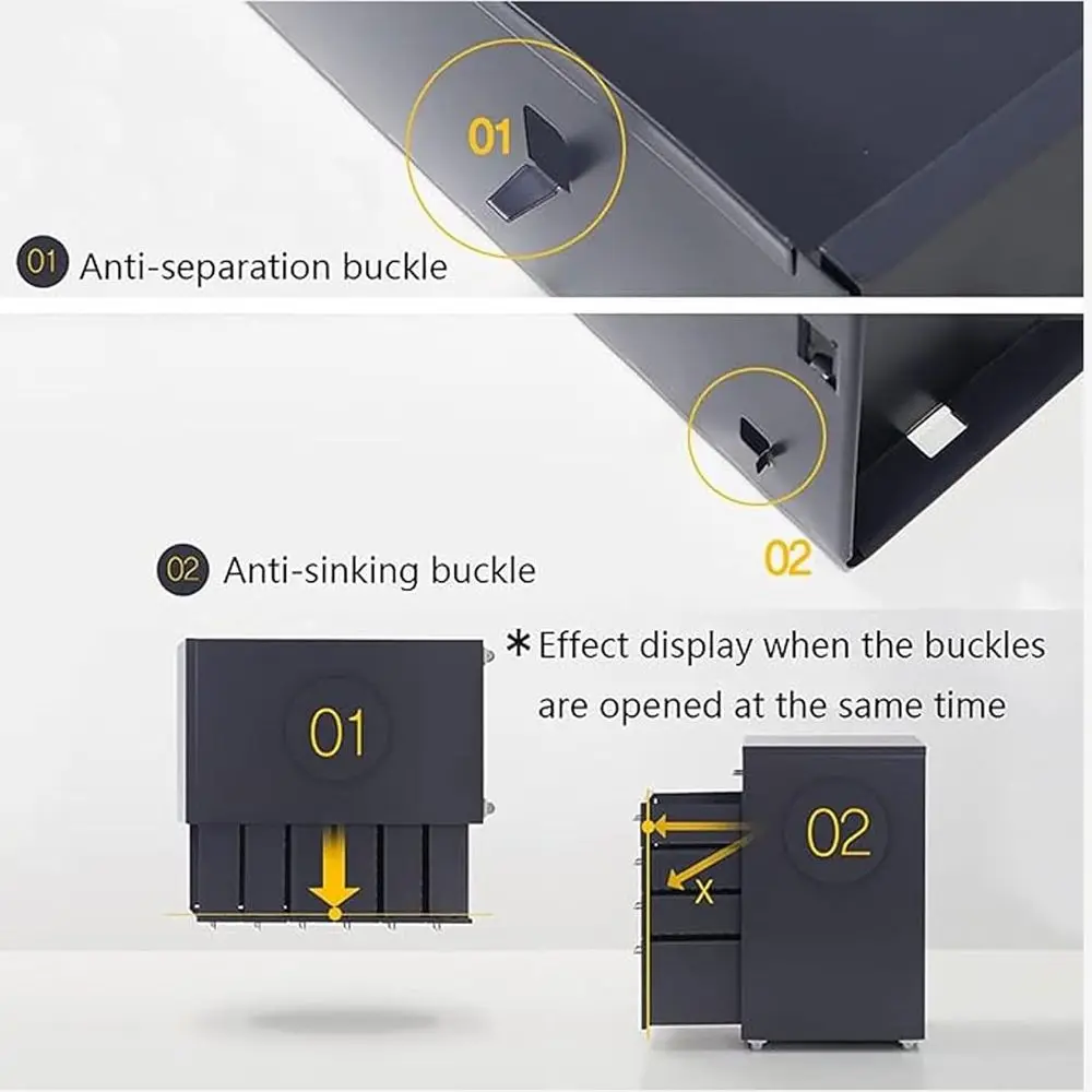 خزانة تخزين بمشبك معدني مكونة من 6 طبقات بعجلات، باللون الأحمر، مقاس 28 × 41 × 69 سم للمكتب والصالة والدراسة