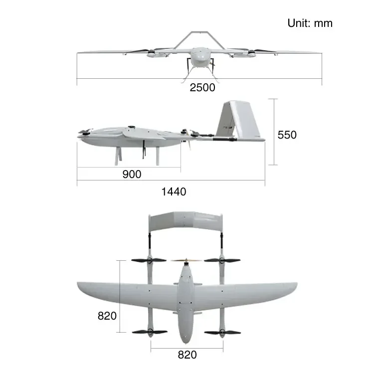 FOXTECH BABYSHARK260 VTOL puszczania samolotów UAV do kontroli daleki zasięg i mapowania