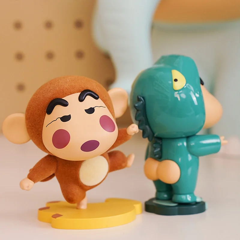 Authentic Crayon Shin-Chan Animals Just Right For Trendy Plush Toys Blind Box Peripheral Desktop Ornaments Model Mysterious Box