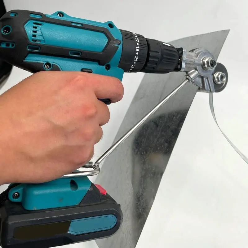 Electric Drill Plate Cutter, Metal Nibbler Drill Attachment, Sheet Metal Cutter with Adapter DIY Drill Attachment for Cutting