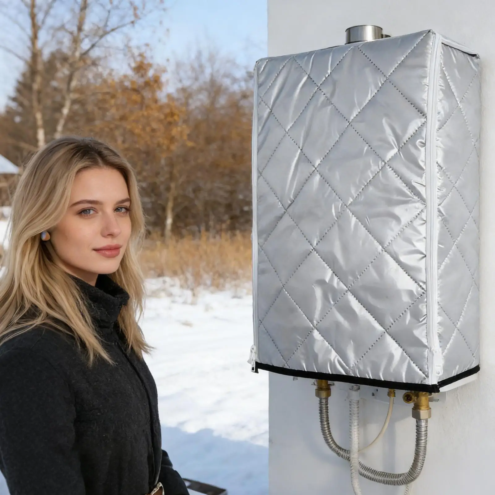 Tankless Water Heater Cover Waterproof Dustproof Outdoor heater cover insulation blanket waterproof and oil proof