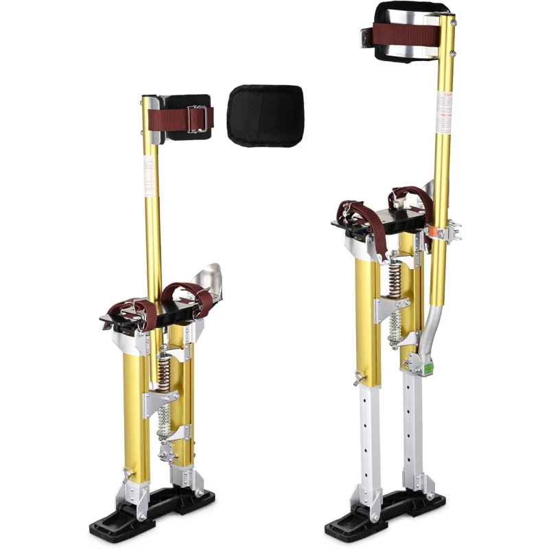 16-24 Drywall Stilts Adjust Aluminum Work with Leg Pad Protect Ceiling Painting Construction Yellow