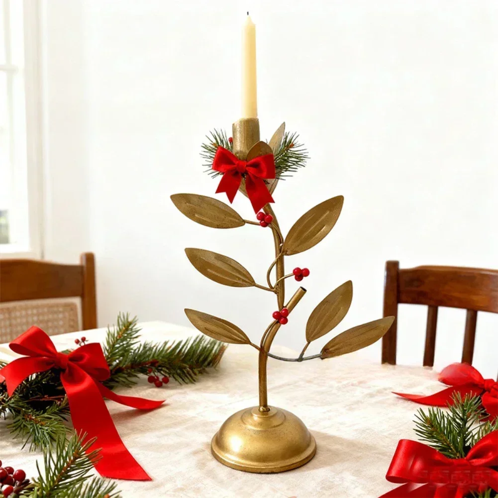Vintage bronze iron candle holder for For Weddings parties home decor painted tree branch design rustic style centerpiece
