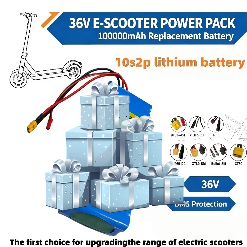 36V 100Ah Lithium‑ion Battery Pack Adopt 10S2P 18650 Cells Large Capacity Strong Output Long‑Lasting Working Time