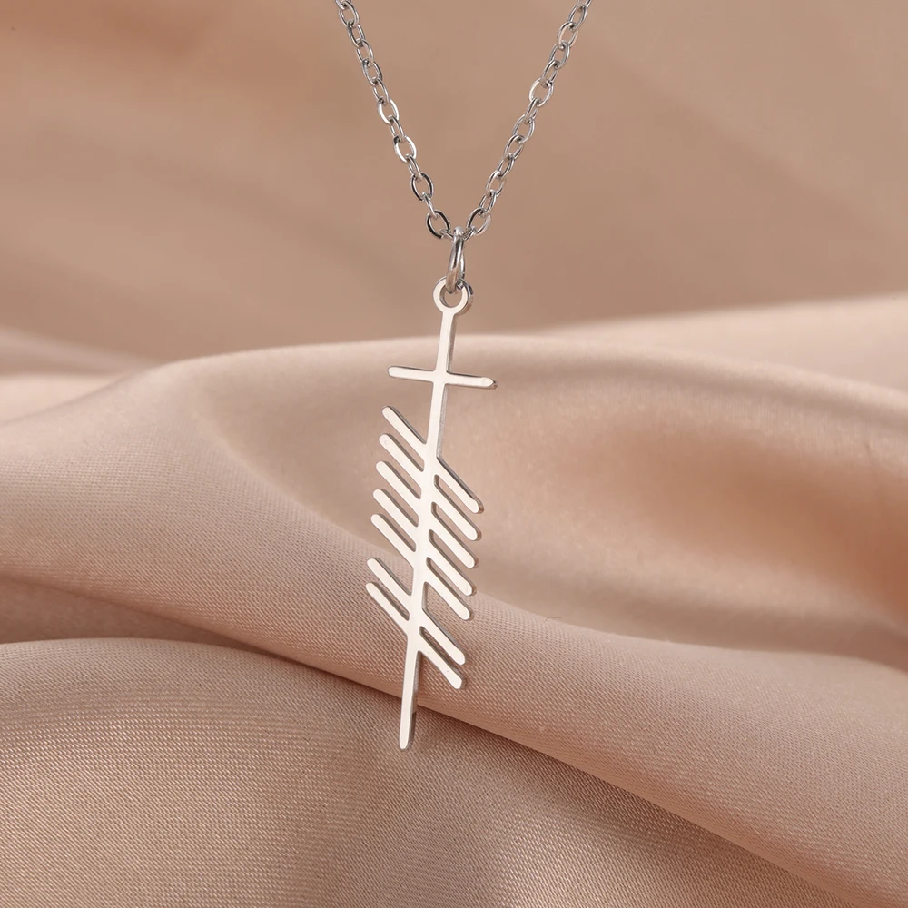 Dawapara Ogham Halskette Stärke Weisheit Liebe alten irischen Baum Alphabet nordischen Amulett Edelstahl Schmuck – Detail 14