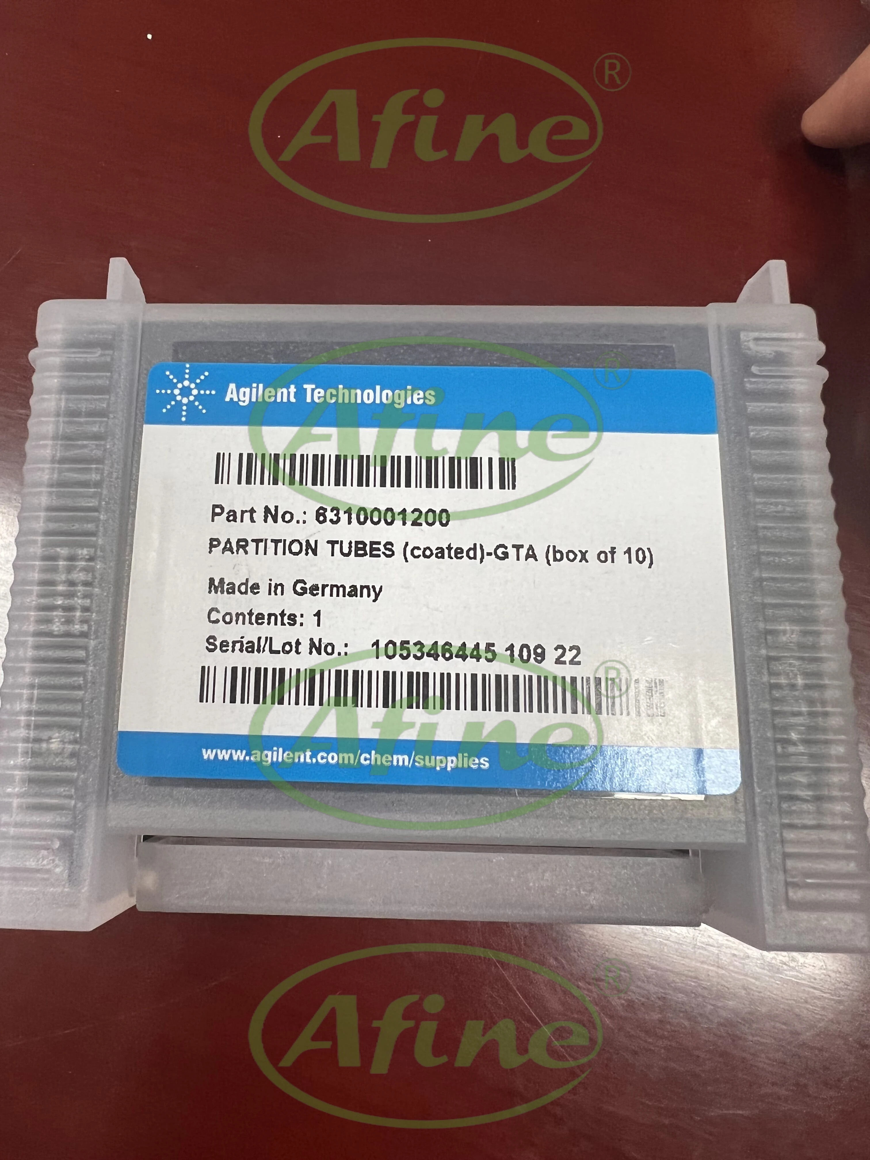 AFINE Agilent Graphit Oven AAS Tubes Platforms 6310001200   Gepartitionierte Röhren, pyrolytisch beschichtet, 10 Stück