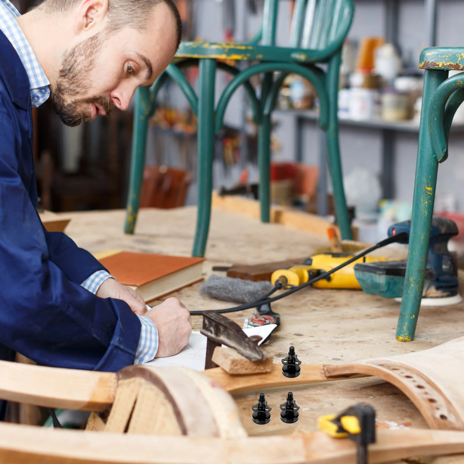 

4pcs Adjustable Furniture Leveling Feet Kit T-Shaped Nut For Table Legs Heavy Duty Levelers With Felt Pads Tool Included